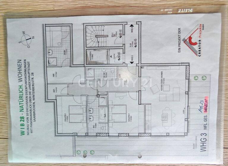 Penthouse zum Kauf - Erstbezug 599.000 € 4 Zimmer 146 m² 2. Geschoss frei ab sofort St Arnual Saarbrücken 66119