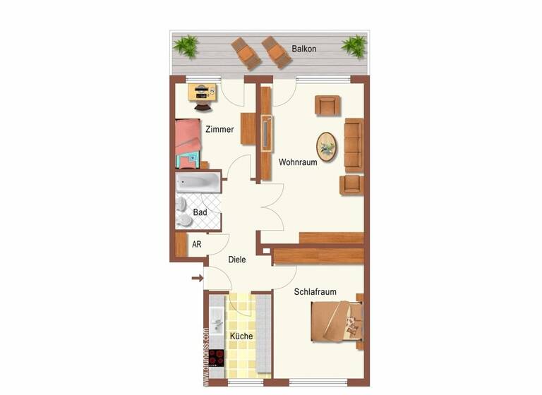 Wohnung zum Kauf provisionsfrei 249.500 € 77,7 m² 3. Geschoss Billstedt Hamburg Billstedt 22117