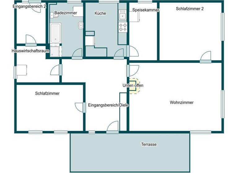 Einfamilienhaus zum Kauf 175.000 € 3 Zimmer 103 m² 2.551 m² Grundstück Qualzow Mirow 17252