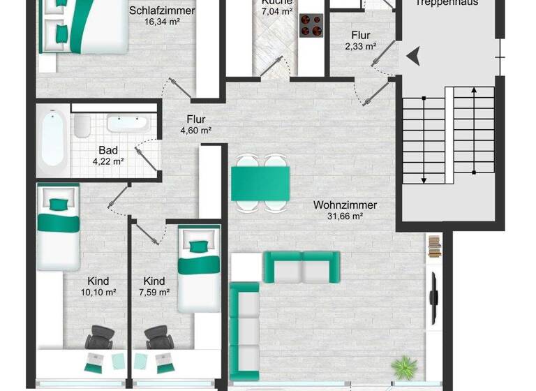 Terrassenwohnung zum Kauf provisionsfrei 110.000 € 4 Zimmer 91 m² 9 Geschosse frei ab sofort Hervester Straße 4 Marl 45768