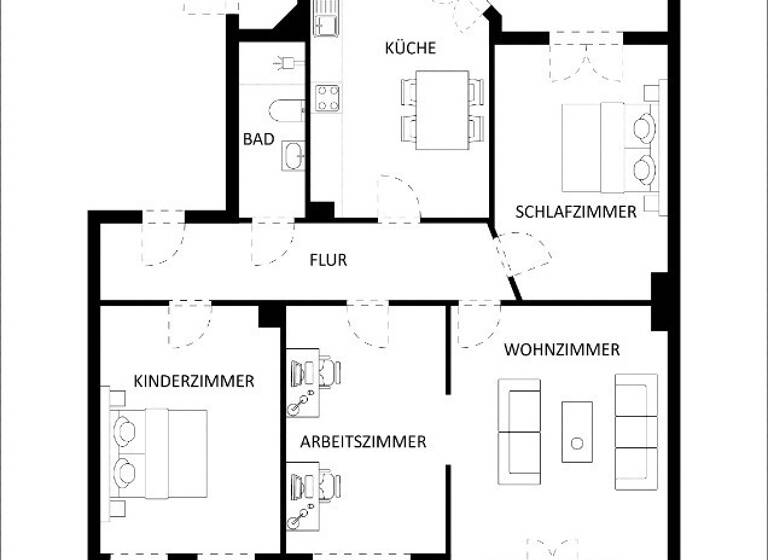 Wohnung zur Miete 1.232 € 4 Zimmer 98,6 m² frei ab 01.05.2026 Vohwinkel Wuppertal 42329