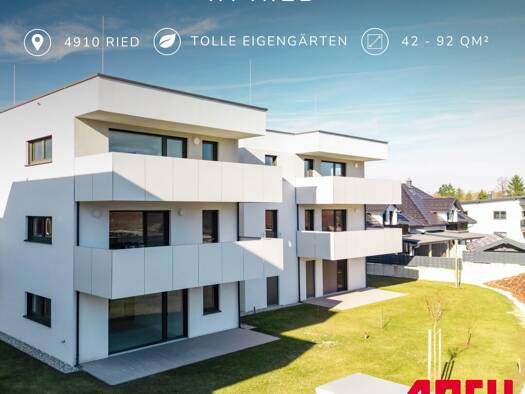 Wohnung zum Kauf - Erstbezug provisionsfrei 413.000 € 4 Zimmer 92,6 m² Ried im Innkreis 4910