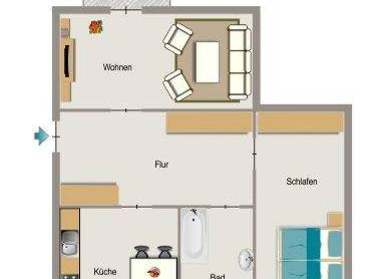Wohnung zur Miete 328 € 2,5 Zimmer 47,5 m² 2. Geschoss frei ab 01.05.2026 Heinrich-Lersch-Straße 6B Süd Herten 45699