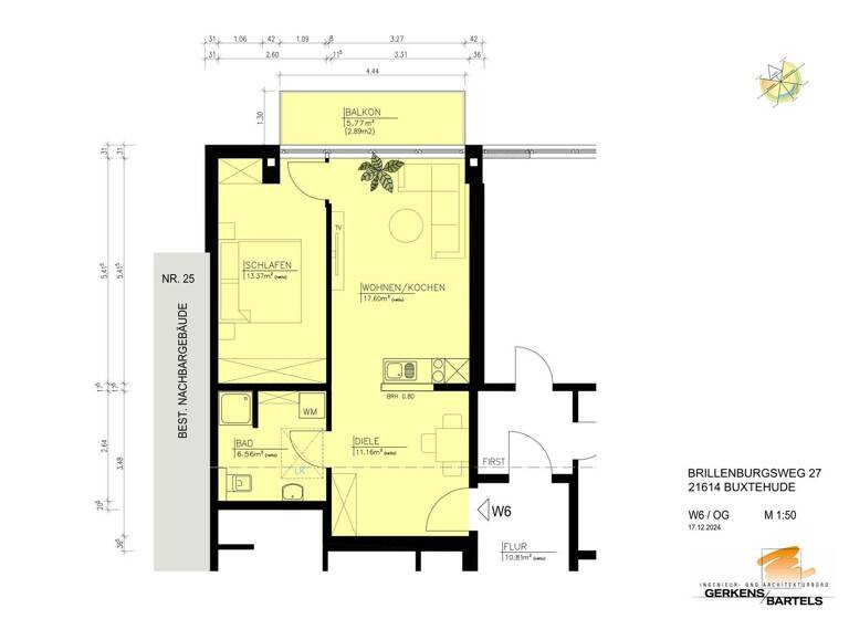 Wohnung zum Kauf - Erstbezug 281.300 € 2 Zimmer 51,6 m² EG Buxtehude 21614