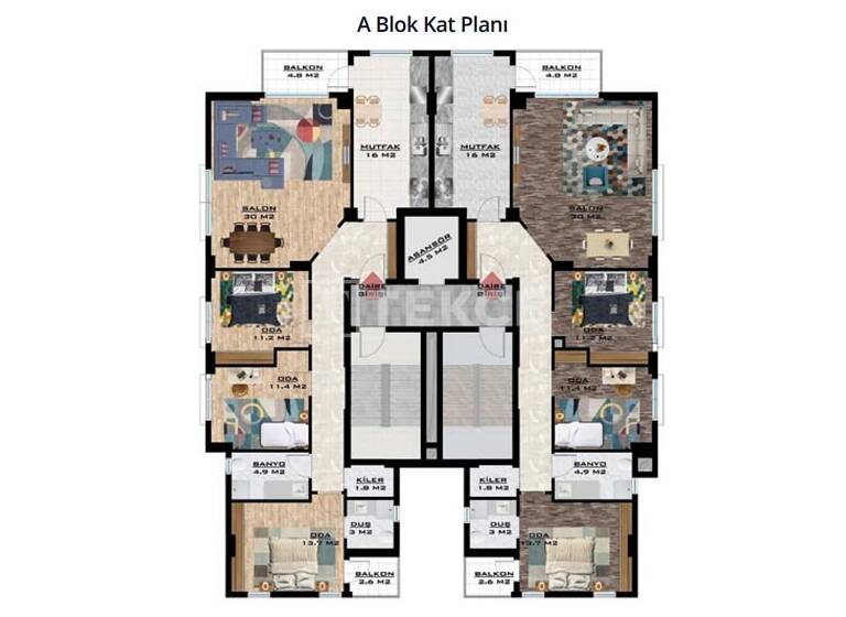 Wohnung zum Kauf 301.000 € 4 Zimmer 130 m² 3. Geschoss Izmir 35535