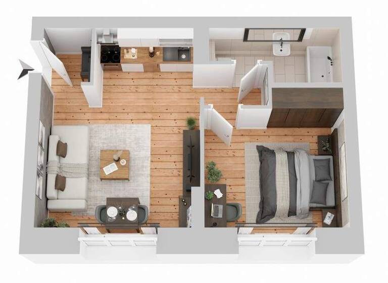 Wohnung zum Kauf 244.000 € 2 Zimmer 45,2 m² EG Berlichingenstraße 18 Moabit Berlin 10553