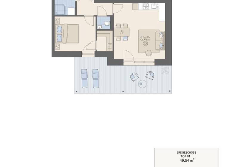 Wohnung zum Kauf - Erstbezug 299.000 € 2 Zimmer 49,5 m² EG frei ab 01.08.2026 Peterstalstraße Sankt Peter Graz 8042