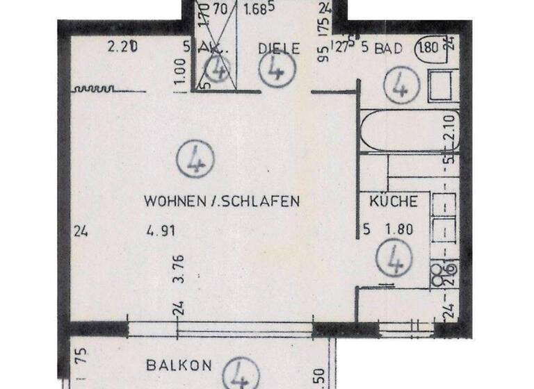 Wohnung zum Kauf 229.000 € 1 Zimmer 38 m² 1. Geschoss frei ab sofort Tempelhof Berlin 12103
