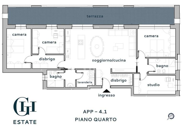 Wohnung zum Kauf - Erstbezug 1.090.000 € 4 Zimmer 122 m² 4. Geschoss frei ab sofort Via Grazioli 3 Trento 38122