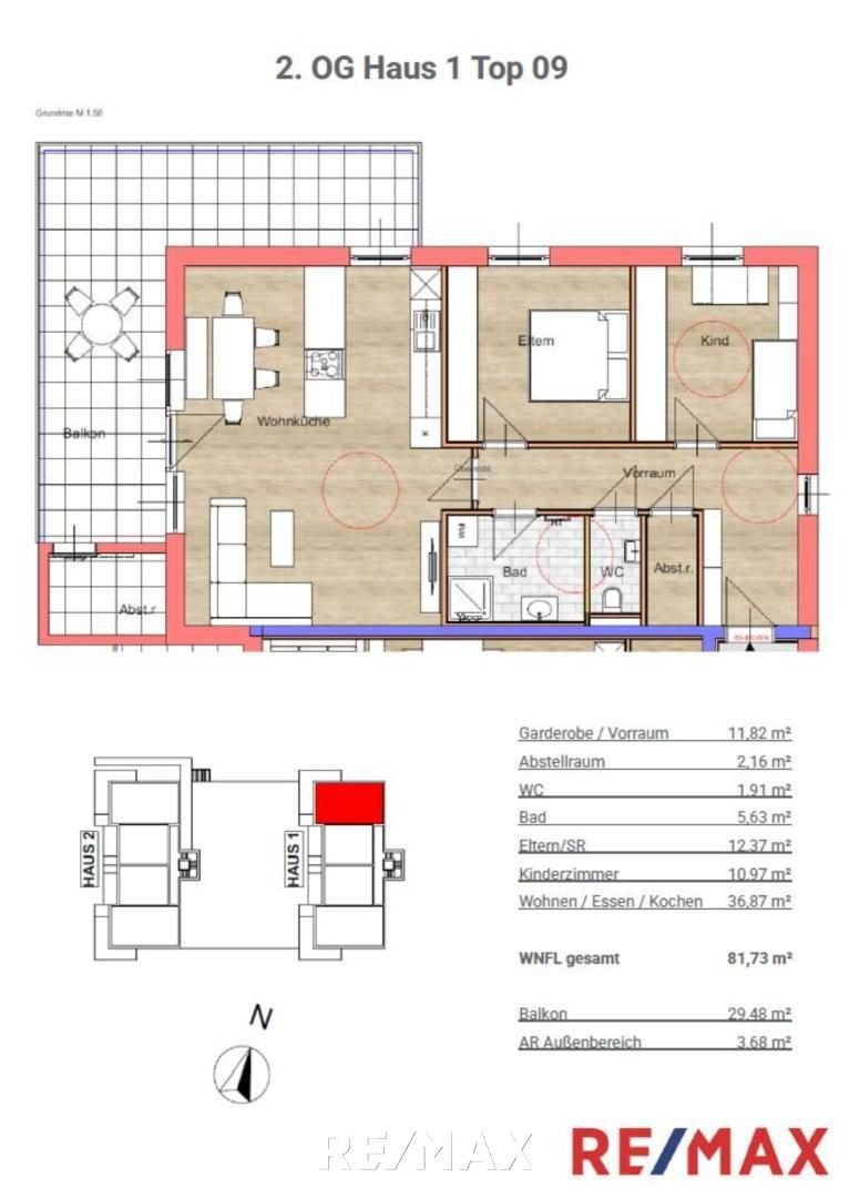 Wohnung zum Kauf 358.331 € 2 Zimmer 81,7 m²<br/>Wohnfläche 2.<br/>Geschoss Haag am Hausruck 4680