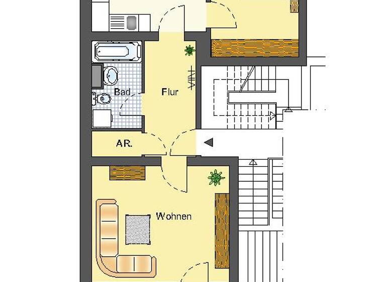 WG-Zimmer zur Miete 549 € 2 Zimmer 66,6 m² 2. Geschoss Lippestraße 28 Süd Recklinghausen 45663