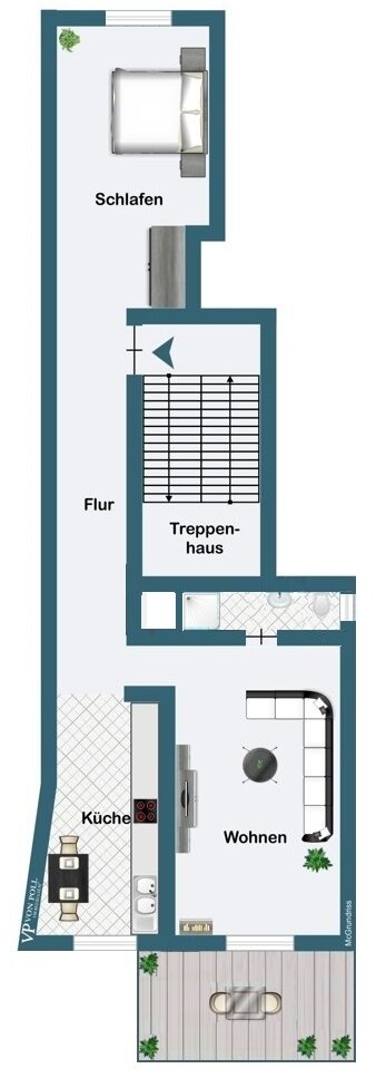 Wohnung zum Kauf 360.000 € 2 Zimmer 51,4 m²<br/>Wohnfläche 1.<br/>Geschoss Nordend - West Frankfurt am Main 60318