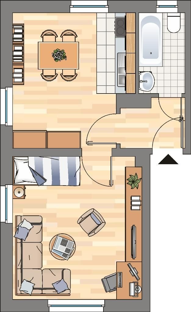 Wohnung zur Miete 299 € 1 Zimmer 34,8 m²<br/>Wohnfläche 2.<br/>Geschoss 01.12.2024<br/>Verfügbarkeit In dem Breil 2 Altenhöfen Herne 44623