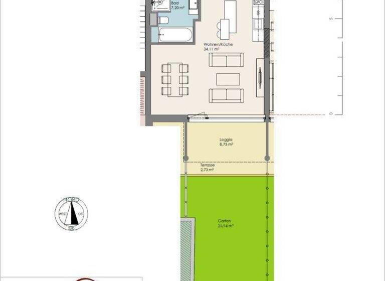 Wohnung zum Kauf - Erstbezug provisionsfrei 550.300 € 2 Zimmer 64,9 m² EG Maria Enzersdorf 2344