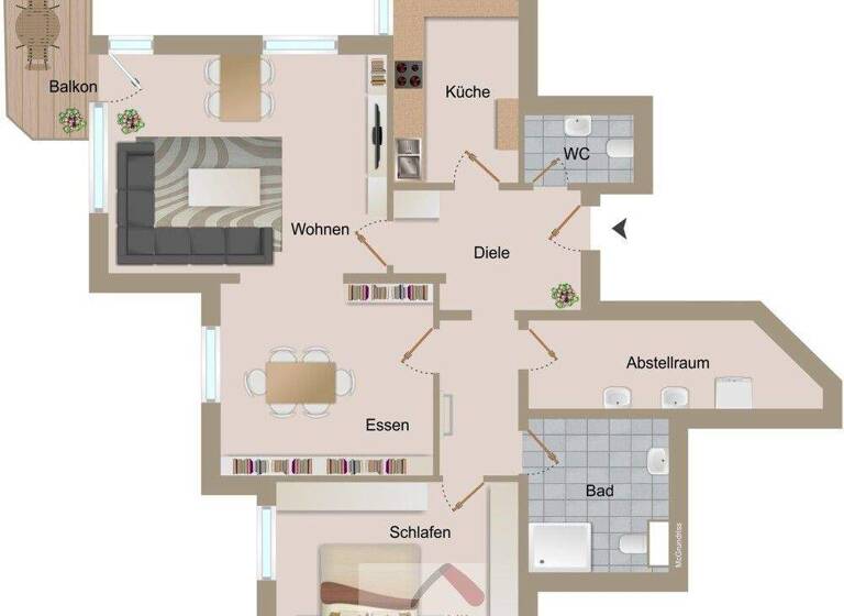 Wohnung zum Kauf 140.000 € 3,5 Zimmer 78 m² Stadtmitte Herten 45699