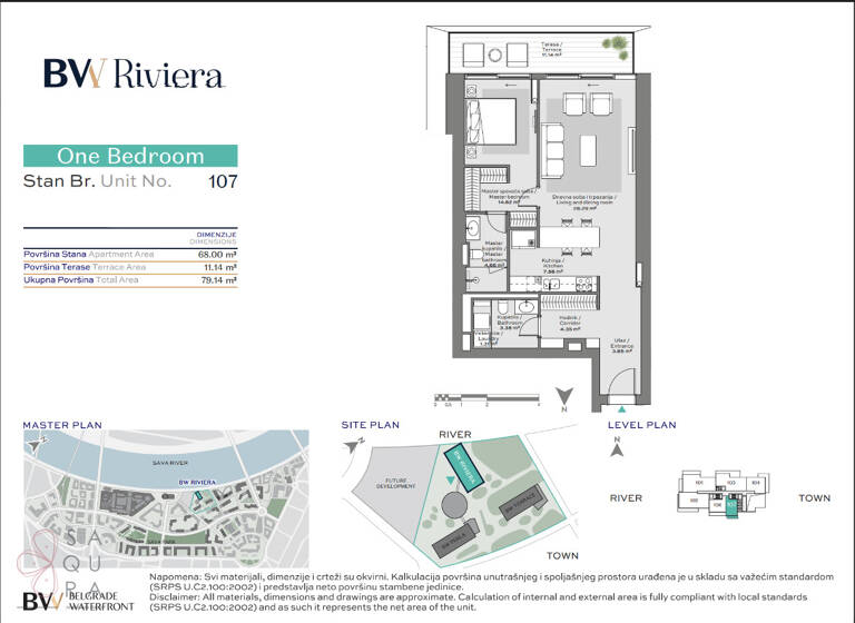 Wohnung zum Kauf provisionsfrei 482.888 € 2 Zimmer 68 m² Belgrad Waterfront 11000