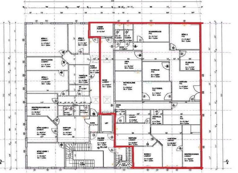 Bürofläche zur Miete 7,50 € 14 Zimmer 350,9 m² Bürofläche Sankt Peter Graz-St. Peter 8042