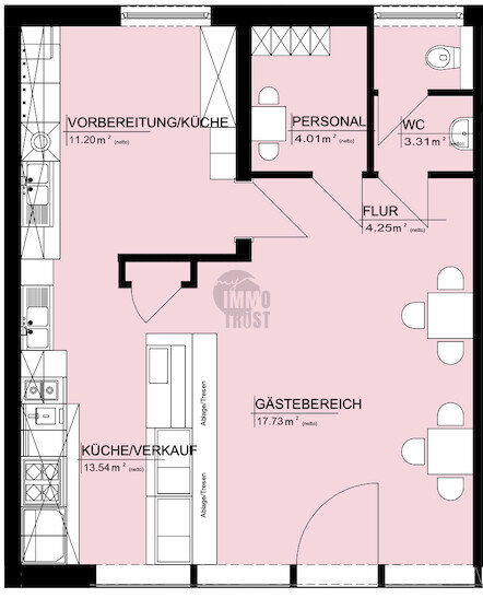 Bürofläche zur Miete 18,52 € 2 Zimmer 54 m²<br/>Bürofläche Krähenwinkel / Krähenwinkel Flugh. Langenhagen 30855