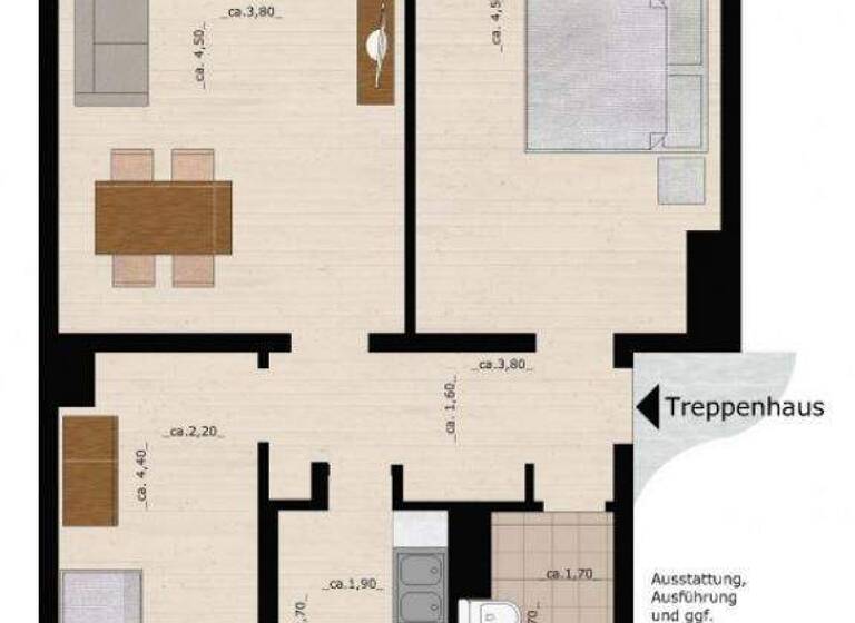 Wohnung zur Miete 430 € 3 Zimmer 58,4 m² 2. Geschoss frei ab 01.08.2026 Franzstraße 132 Innenstadt Dessau-Roßlau 06842