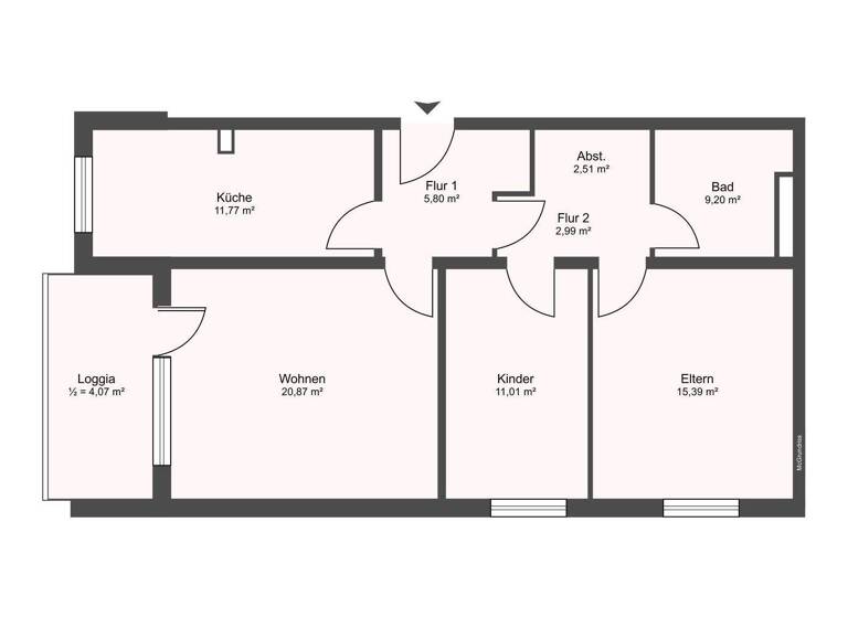 Wohnung zum Kauf 190.000 € 3 Zimmer 77,4 m² 6. Geschoss Meitnerstraße 2 Groß Buchholz Hannover 30627
