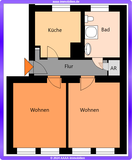 Wohnung zum Kauf 237.000 € 2 Zimmer 53,2 m²<br/>Wohnfläche 1.<br/>Geschoss Friedrichshain Berlin 10247