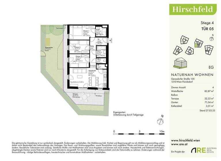Wohnung zum Kauf - Erstbezug 523.500 € 4 Zimmer 83,3 m² EG Wien 1210