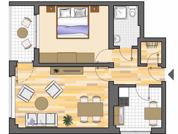 Wohnung zur Miete 449 € 2,5 Zimmer 57 m² 6. Geschoss frei ab 04.09.2026 Schützenstraße 109 Süd Herten 45699