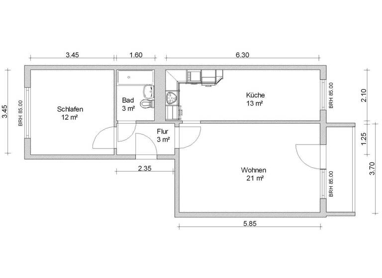Wohnung zur Miete 330 € 2 Zimmer 55 m² 4. Geschoss frei ab 15.04.2026 Albert-Funk-Straße 122 Eckersbach Zwickau 08066