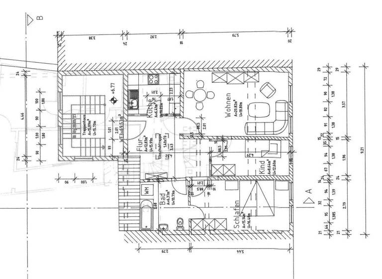 Wohnung zur Miete 450 € 3 Zimmer 64,8 m² 2. Geschoss Jakobstraße 35 Naumburg 06618
