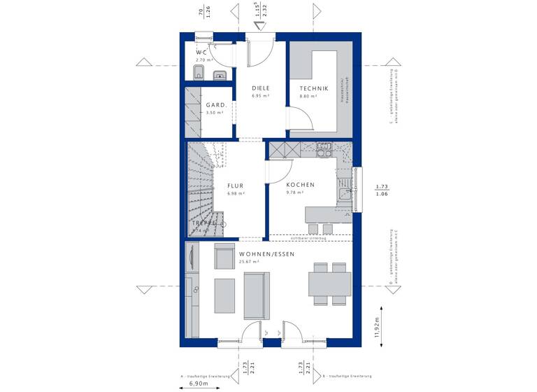 Doppelhaushälfte zum Kauf 548.408 € 4 Zimmer 135 m² 303 m² Grundstück Impflingen 76831
