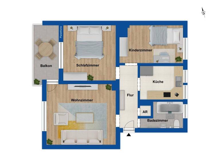 Wohnung zum Kauf provisionsfrei 102.100 € 3 Zimmer 65 m² 2. Geschoss Styrum Mülheim a. d. Ruhr 45476