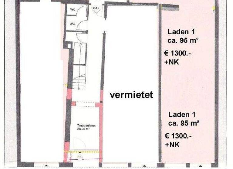 Ladenfläche zur Miete 1.300 € 95 m² Verkaufsfläche Karlstrasse 22 Weingarten 88250