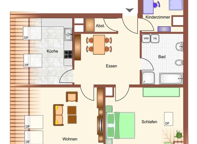Wohnung zum Kauf 285.000 € 3,5 Zimmer 87,1 m²<br/>Wohnfläche Dachgeschoss, 3.<br/>Geschoss Dillingen Dillingen an der Donau 89407