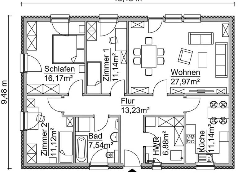 Einfamilienhaus zum Kauf provisionsfrei 329.050 € 4 Zimmer 105,2 m² 500 m² Grundstück Dettmannsdorf 18334