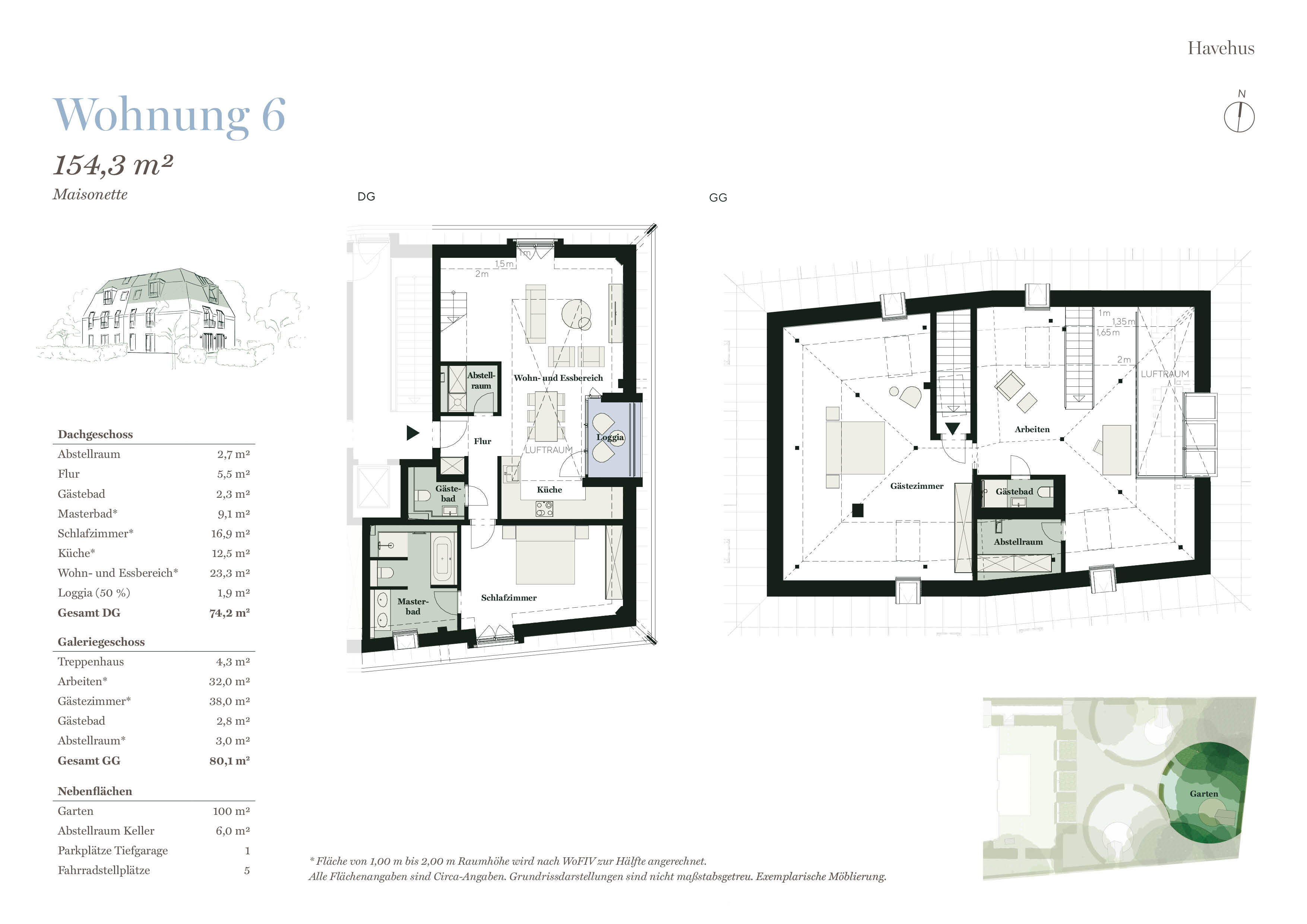 Maisonette zum Kauf 2.135.000 € 4 Zimmer 154,3 m²<br/>Wohnfläche 2.<br/>Geschoss Baron-Voght-Straße 140 Groß Flottbek Hamburg 22607