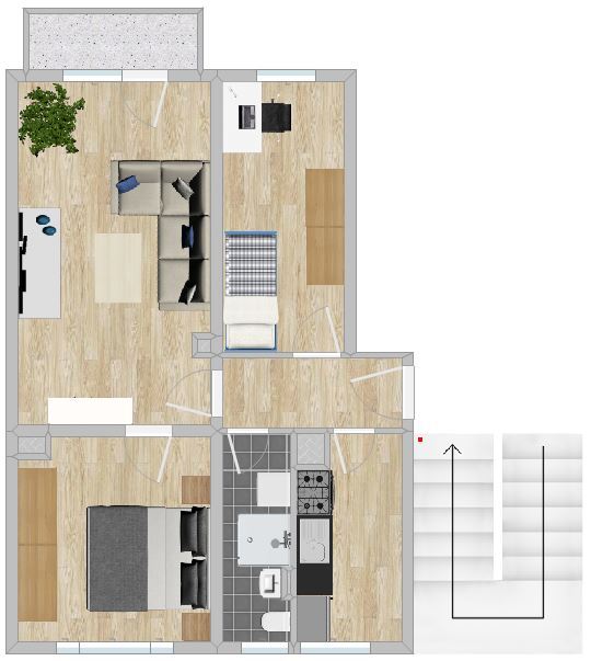 Wohnung zur Miete 360 € 3 Zimmer 60 m²<br/>Wohnfläche 3.<br/>Geschoss Poppitzer Str. 53I Altriesa Riesa 01589