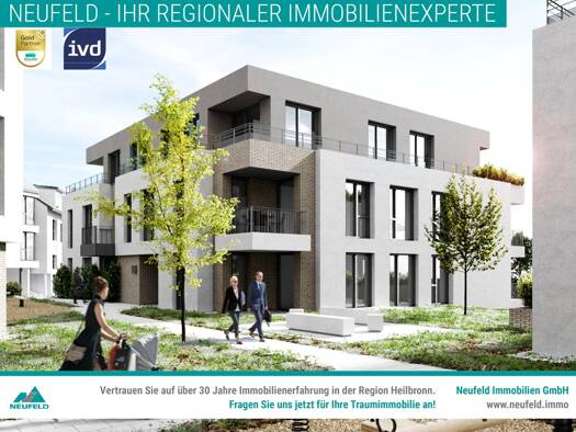 Wohnung zur Miete - Erstbezug 989 € 2 Zimmer 64 m² frei ab sofort Degmarner Str. 15 Oedheim 74229