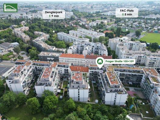 Wohnung zur Miete 681 € 2 Zimmer 56,1 m² 2. Geschoss frei ab 01.10.2026 Prager Straße 105 + 109 Wien 1210