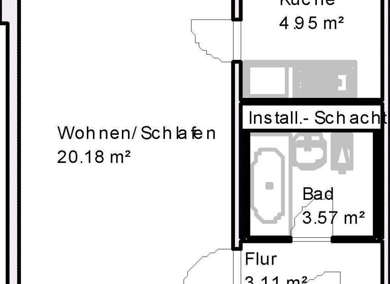 Studio zur Miete 254 € 1 Zimmer 31,8 m² 3. Geschoss Victor-Jara-Straße 1 Neustädter See Magdeburg 39126
