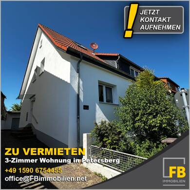 Wohnung zur Miete 800 € 3 Zimmer 68 m² EG Friedenstraße 15A Petersberg Petersberg 36100
