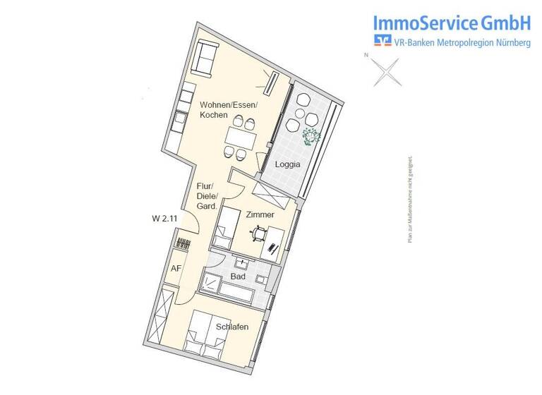 Wohnung zum Kauf provisionsfrei 463.566 € 3 Zimmer 75,1 m²<br/>Wohnfläche 2.<br/>Geschoss Merianstr. 32 + 32a Schoppershof Nürnberg 90409