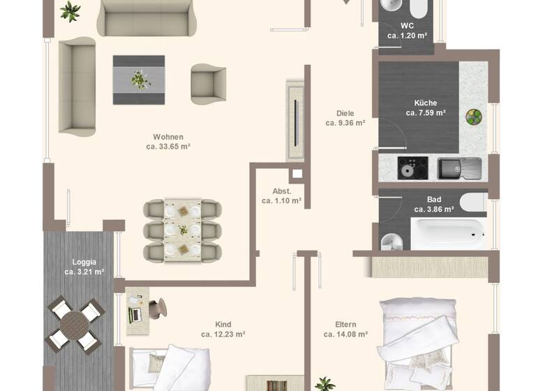 Wohnung zum Kauf 183.000 € 3 Zimmer 87 m² 5. Geschoss Kaster Bedburg 50181