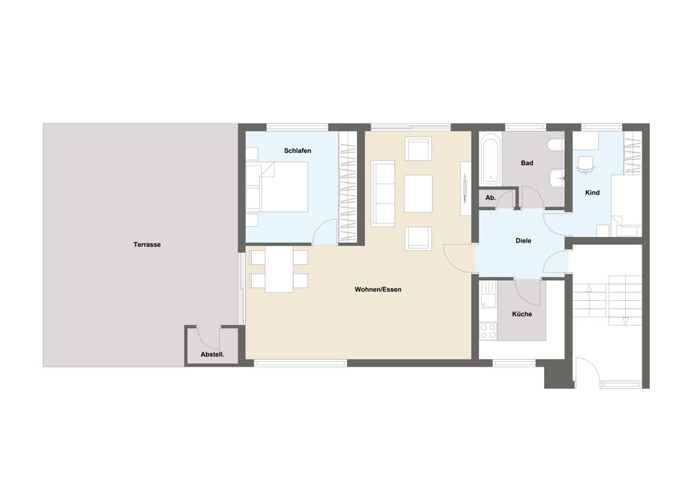 Wohnung zum Kauf 299.000 € 3 Zimmer 94 m²<br/>Wohnfläche 1.<br/>Geschoss Oststadt 36 Hilden 40724