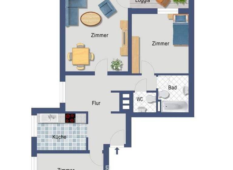 Wohnung zum Kauf provisionsfrei 188.000 € 3 Zimmer 79,6 m² 2. Geschoss Groß Buchholz Hannover 30655