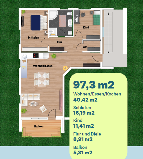 Wohnung zum Kauf provisionsfrei als Kapitalanlage geeignet 419.000 € 3 Zimmer 97,3 m²<br/>Wohnfläche Hartschmiedenweg 4 Neustadt Neustadt an der Aisch 91413