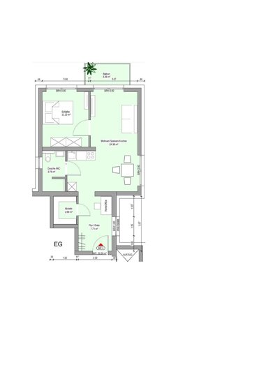 Wohnung zur Miete 780 € 2 Zimmer 52 m² 1. Geschoss frei ab 01.03.2025 Tannenstrasse 10 Altenzentrum St. Stephan 1 Andernach 56626