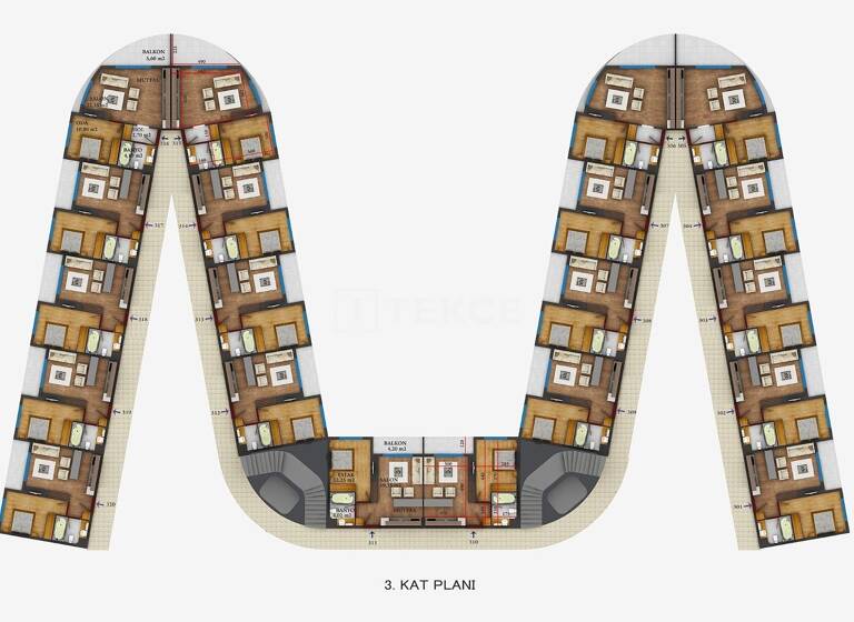 Studio zum Kauf 165.000 € 2 Zimmer 60 m² 5. Geschoss Aydin 09400