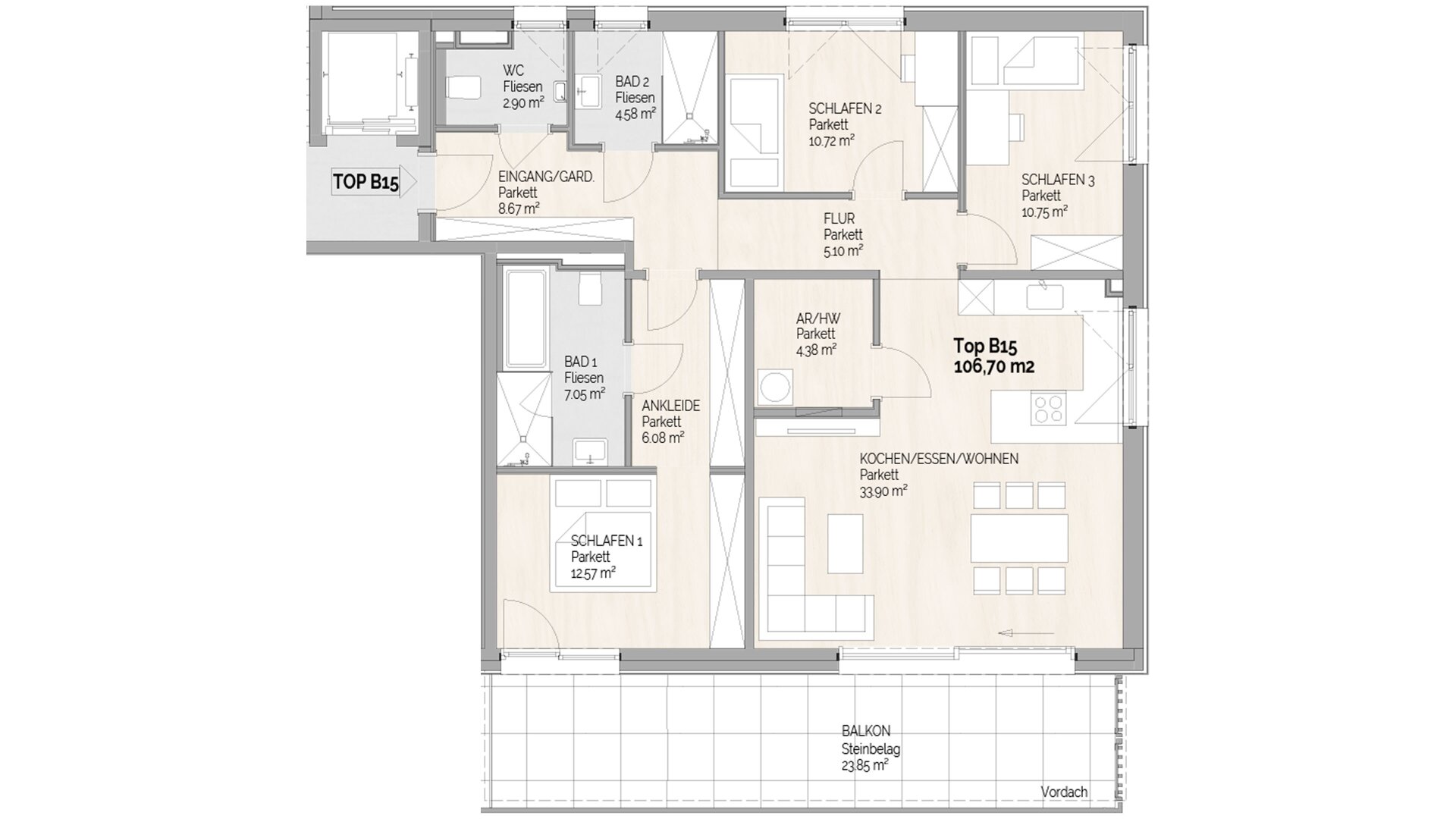 Wohnung zum Kauf 1.035.000 € 4 Zimmer 106,7 m²<br/>Wohnfläche Schladming 8970