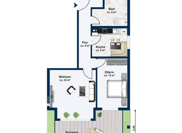 Wohnung zum Kauf 249.000 € 2 Zimmer 61,6 m² Mahlsdorf Berlin / Mahlsdorf 12623