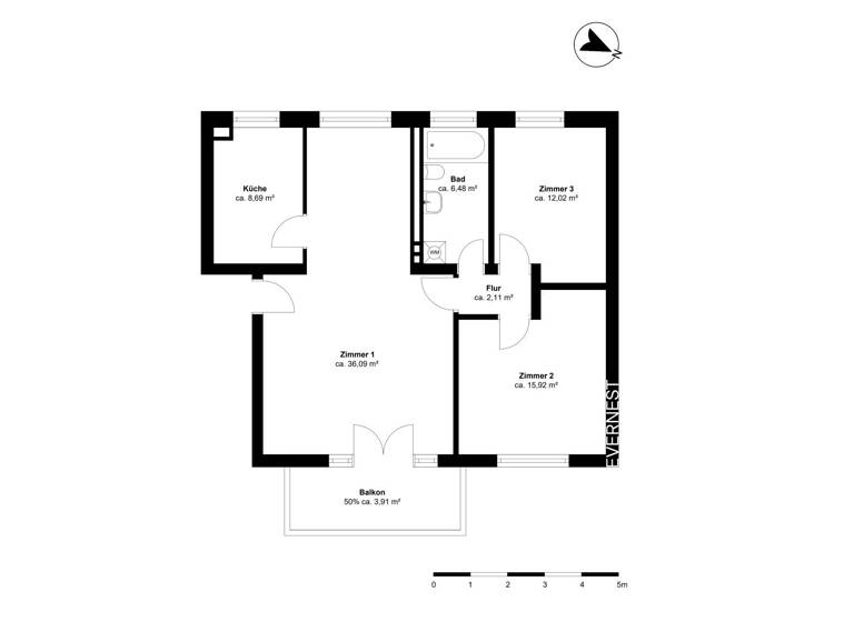 Wohnung zum Kauf 499.000 € 3 Zimmer 83 m²<br/>Wohnfläche 2.<br/>Geschoss Dahlem Berlin 14195